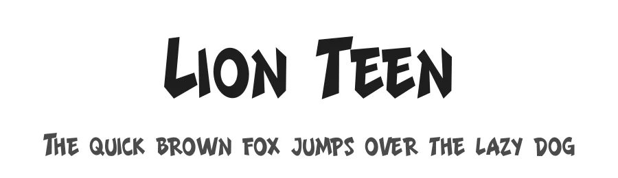 Lion Teen by Fachranheit — Decorative Font