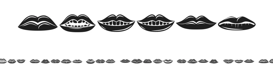 Lippen by Vladimir Nikolic — Dingbats Font