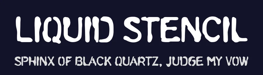 Liquid Stencil by NowType — Decorative Font — thumbnail 2