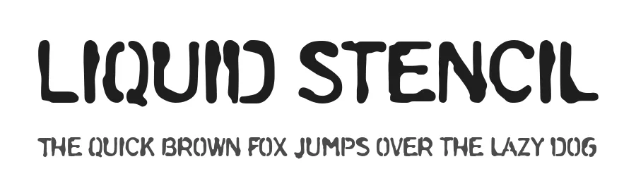 Liquid Stencil by NowType β Decorative Font