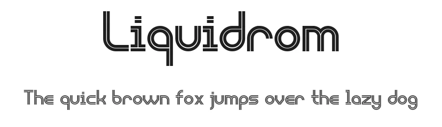 Liquidrom by Vladimir Nikolic — Decorative Font