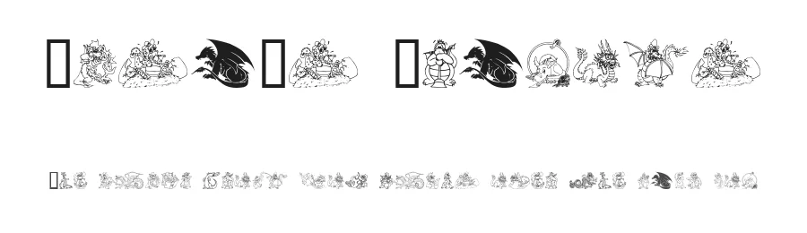 Lisa's Dragons by House of Lime — Dingbats Font