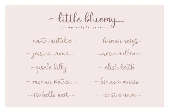 Little Bluemy Font by etigletters — Script Handwritten Font — thumbnail 3