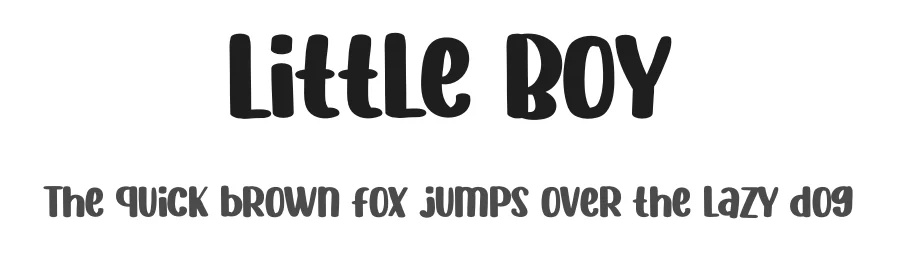 Little Boy by Luluk Surotul — Decorative Font