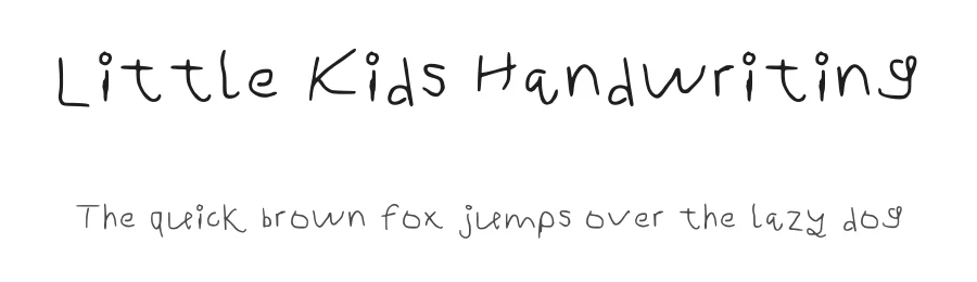 Little Kids Handwriting