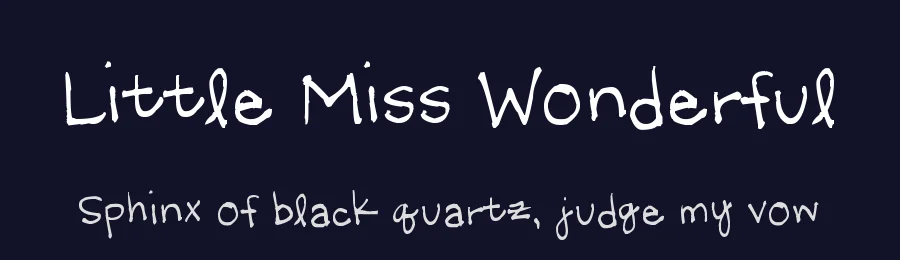 Little Miss Wonderful by FontPanda — Script Handwritten Font — thumbnail 2