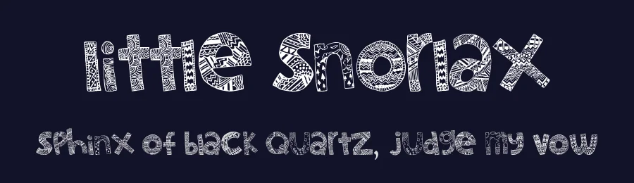 Little Snorlax by Grace Yun — Decorative Font — thumbnail 2