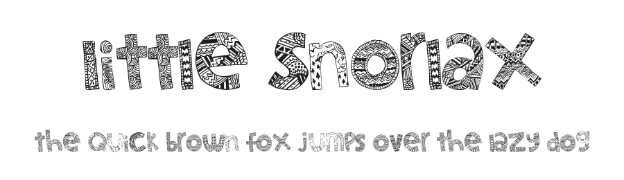 Little Snorlax by Grace Yun — Decorative Font