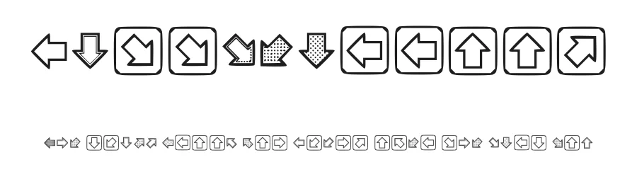Littlearrows by Kusane Hexaku — Dingbats Font