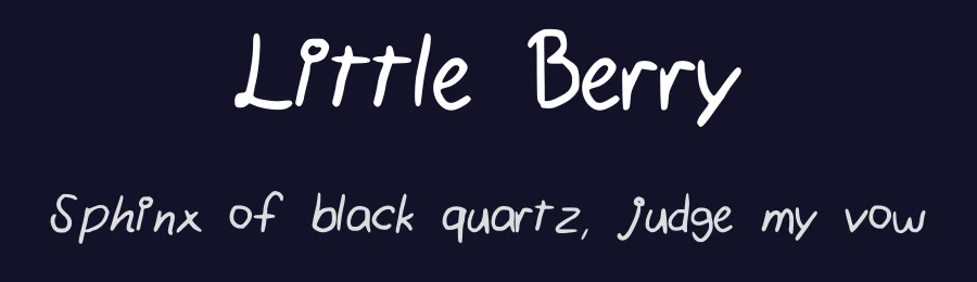 Little Berry by Natalia Vega — Script Handwritten Font — thumbnail 2