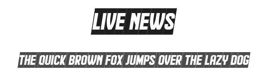 Live News by Vladimir Nikolic — Sans Serif Font