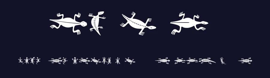 Lizards by Vladimir Nikolic — Dingbats Font — thumbnail 2