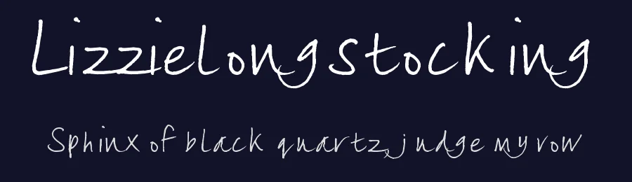 Lizzielongstocking by Liz Thompson — Script Handwritten Font — thumbnail 2