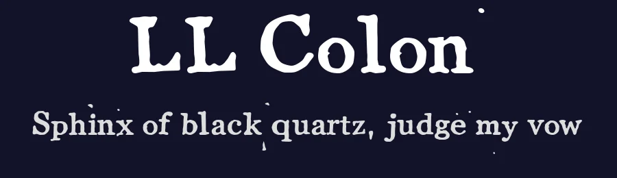 LL Colon by Markus Schröppel — Decorative Font — thumbnail 2