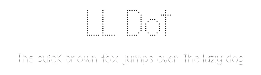 LL Dot by Markus Schröppel — Display Font