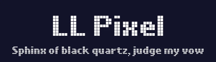 LL Pixel by Markus Schröppel — Display Font — thumbnail 2