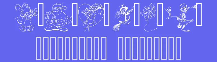 LM Holiday Toons by Lisa Marie — Dingbats Font — thumbnail 3