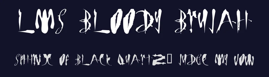 LMS Bloody Brujah by London Letters — Decorative Font — thumbnail 2