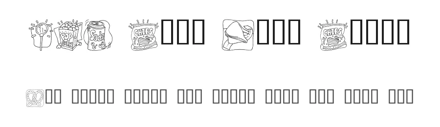 LMS Junk Food Junky by London Letters — Dingbats Font