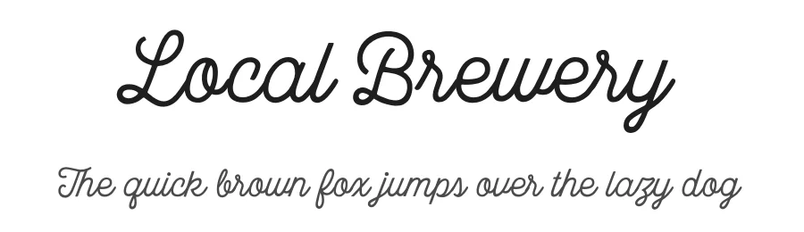 Local Brewery by Cultivated Mind Fonts β Script Handwritten Font