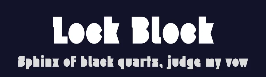 Lock Block by Sronstudio — Decorative Font — thumbnail 2
