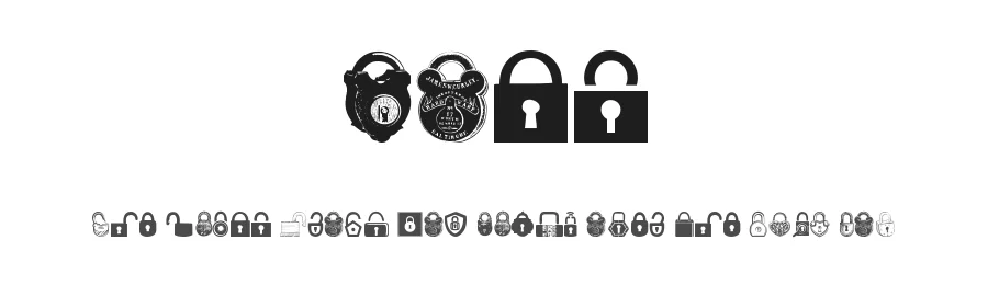 Lock by Woodcutter — Dingbats Font