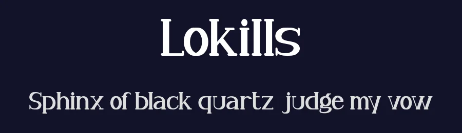 Lokills by Vunira Design — Serif Font — thumbnail 2