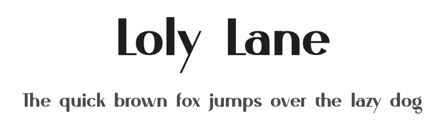 Loly Lane by Typeline Studio — Sans Serif Font