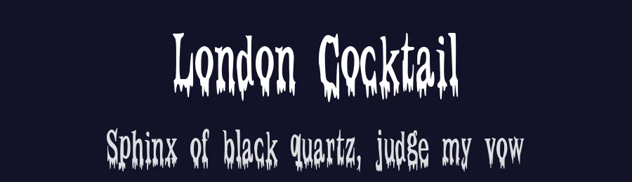 London Cocktail by Woodcutter — Decorative Font — thumbnail 2