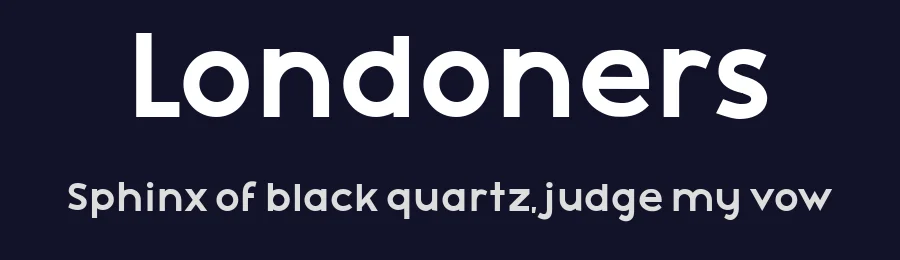 Londoners by Vladimir Nikolic — Sans Serif Font — thumbnail 2