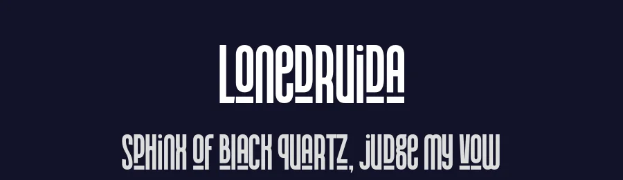 Lonedruida by Salamahtype.com — Sans Serif Font — thumbnail 2