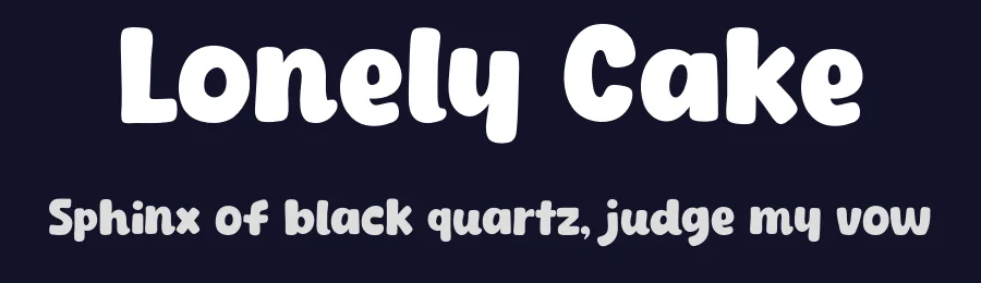 Lonely Cake by Khurasan — Decorative Font — thumbnail 2