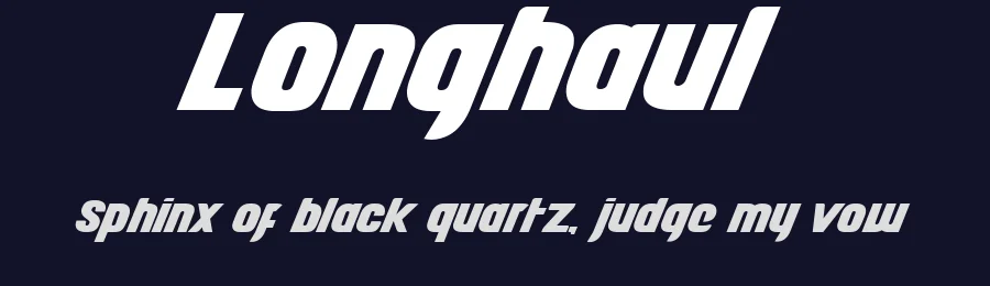 Longhaul by James Barnardo — Sans Serif Font — thumbnail 2