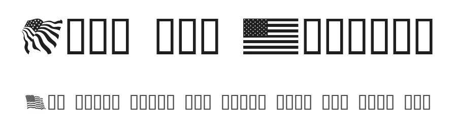 Look for America — Dingbats Font