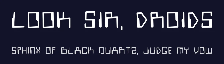 Look Sir, Droids by Jared Foster — Display Font — thumbnail 2