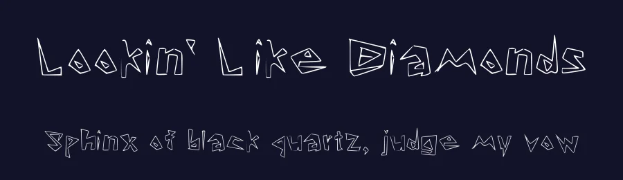 Lookin' Like Diamonds by Sabin Bik — Decorative Font — thumbnail 2