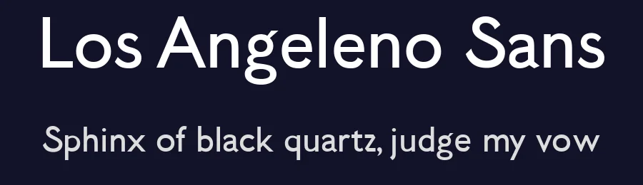 Los Angeleno Sans by Albert Samreth — Sans Serif Font — thumbnail 2