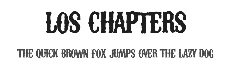 Los Chapters by Woodcutter — Decorative Font