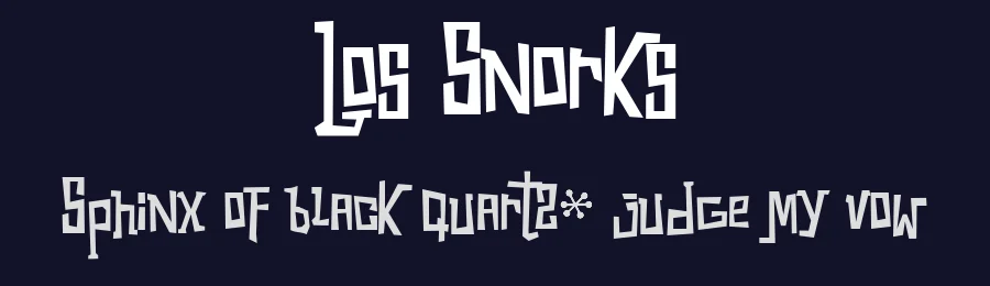 Los Snorks by Dr. Reverb Snorkel — Decorative Font — thumbnail 2