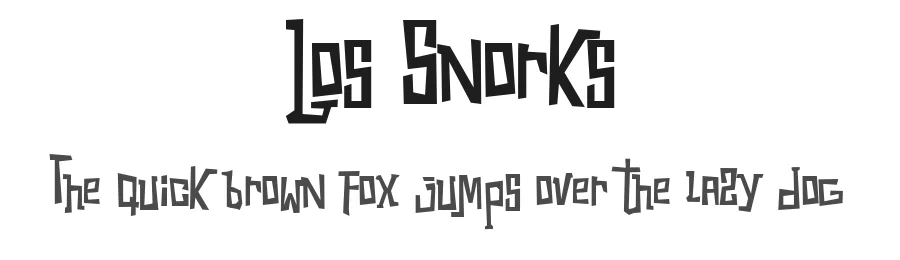 Los Snorks by Dr. Reverb Snorkel — Decorative Font