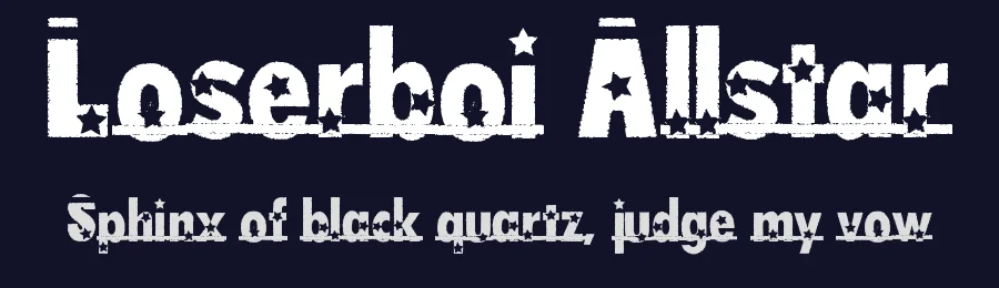 Loserboi Allstar by loserboi — Decorative Font — thumbnail 2