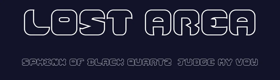 Lost Area by dcoxy - Greg Medina — Display Font — thumbnail 2