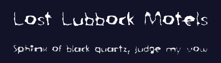 Lost Lubbock Motels by Bumbayo Font Fabrik — Decorative Font — thumbnail 2
