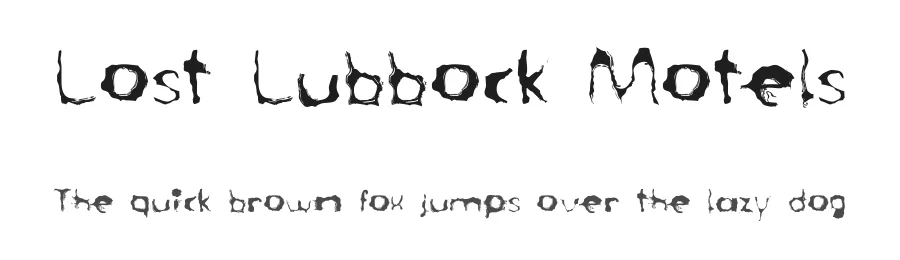 Lost Lubbock Motels by Bumbayo Font Fabrik — Decorative Font