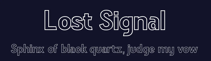Lost Signal by zamjump — Sans Serif Font — thumbnail 2