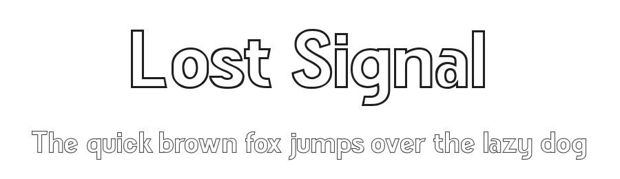 Lost Signal by zamjump — Sans Serif Font