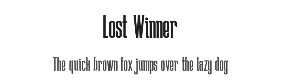 Lost Winner by Billy Argel Fonts ® — Sans Serif Font
