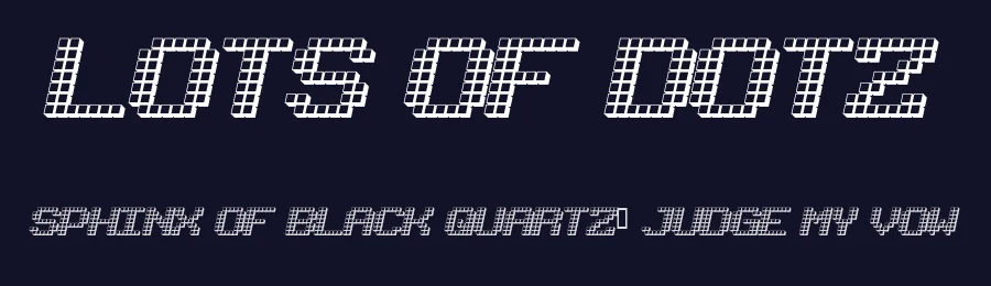 Lots of Dotz by Pizzadude — Display Font — thumbnail 2
