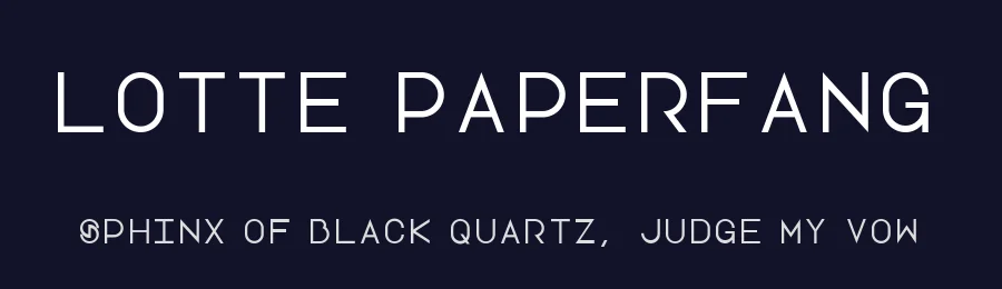 Lotte Paperfang by Maxwell Guest — Sans Serif Font — thumbnail 2