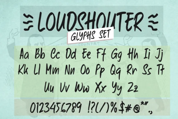 Loudshouter Font by Deedeetype — Script Handwritten Font